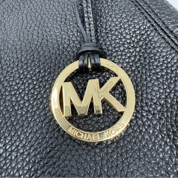 Michael Kors Black Leather Shoulder Purse - Picture 9 of 11
